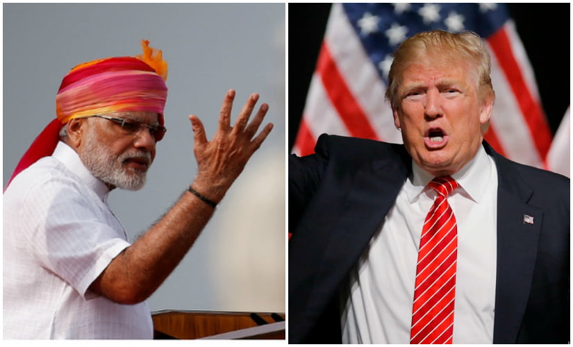 File images of Narendra Modi and Donald Trump. PTI and AP